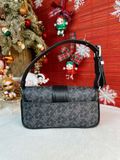  Túi Đeo Vai Michael Kors MK Colby Extra-Small Empire Monogram Shoulder Bag Màu Đen Logo 