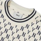  Áo Nỉ Sweater MLB Classic Monogram Front Brushed Over Fit Sweatshirt 3AMTM0926-50CRS Màu Trắng 
