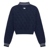  Áo Cardigan Nữ MLB Women's Classic Monogram Chenille Zip-Up Cardigan LA Dodgers 3FKCM0344-07NYS Màu Xanh Navy 