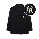  Áo Khoác Vest MLB Women's Basic Medium Logo Blazer Jacket NY Màu Đen Size M 3FJKB0231-50bks 