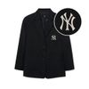  Áo Khoác Vest MLB Women's Basic Medium Logo Blazer Jacket NY Màu Đen Size M 3FJKB0231-50bks 