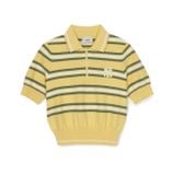  Áo Polo MLB Women`S Varsity Stripe Half Zip Crop Knit Pullover NEW YORK YANKEES 3FKPV0253-50YEL Màu Vàng 