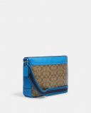  Túi Đeo Chéo Coach District Crossbody In Colorblock Signature Canvas Màu Xanh Phối Logo CH076 