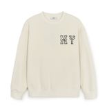  Áo Sweat MLB Coopers Small Logo Mega Overfit Brushed Sweatshirts NEW YORK YANKEES Màu Trắng 3AMTB3146-50CRM (Sold Out) 