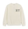 Áo Sweat MLB Coopers Small Logo Mega Overfit Brushed Sweatshirts NEW YORK YANKEES Màu Trắng 3AMTB3146-50CRM (Sold Out)