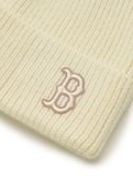  Mũ Len MLB Candy Mid Beanie NEW YORK YANKEES 3ABNBM146 Màu Trắng Chữ B / Đen Logo NY 
