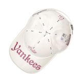  Mũ Lưỡi Trai MLB MLB Diamond Structure New York Yankees White Pink  3ACP8501N-50IVS 