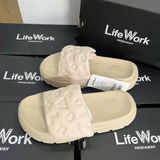  Dép LifeWork Unisex_Space Run Multi Radogram Slide BEIGE LW245SH113 Màu Kem 