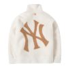 Áo Khoác Lông MLB MLB lamb velvet jacket autumn and winter for men and women NY large standard sports casual warm couple jacket 3AFDB0326 Màu Trắng