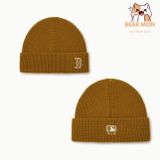  Mũ Len MLB Candy Mid Beanie BOSTON REDSOX Màu Nâu Logo Chữ B 3ABNBM146-43CAS 
