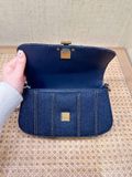  Túi Xách Tory Burch Britten Denim Convertible Crossbody Bag Màu Xanh Denim 