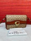  Túi xách Coach Studio Shoulder Bag In Signature Canvas Màu Nâu Logo C6639 