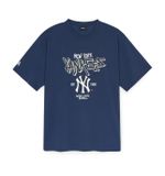 Áo Phông MLB Basic Big Logo Mega Over Fit T Shirts NEW YORK YANKEES  3ATSB0553-50NYS Màu Xanh Navy 