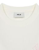  Áo Crop Top MLB Women`S Classic MONOGRAM Jacquard Crop T Shirts NEW YORK YANKEES 3FTSM0153-50IVS Màu Trắng 
