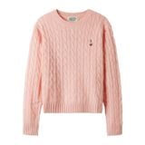  Áo Sweat Len WHOAU Steve Cable R-neck Pull over WHKAE4901F Màu Hồng 
