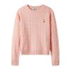 Áo Sweat Len WHOAU Steve Cable R-neck Pull over WHKAE4901F Màu Hồng