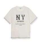  Áo Phông MLB Basic Coopers Logo Mega Over Fit T Shrts NEW YORK YANKEES 3ATSB1153-50IVS Màu Trắng 