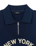  Áo Sweat MLB Varsity Lettering Over Fit Half Zip Sweatshirts NEW YORK YANKEES Màu Xanh Navy 3AMTV0244-50NYS 