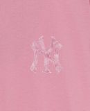  Áo Phông MLB Denimlike MONOGRAM Big Lux Over Fit T Shirts NEW YORK YANKEES 3ATSM0953-50PKP Màu Hồng 