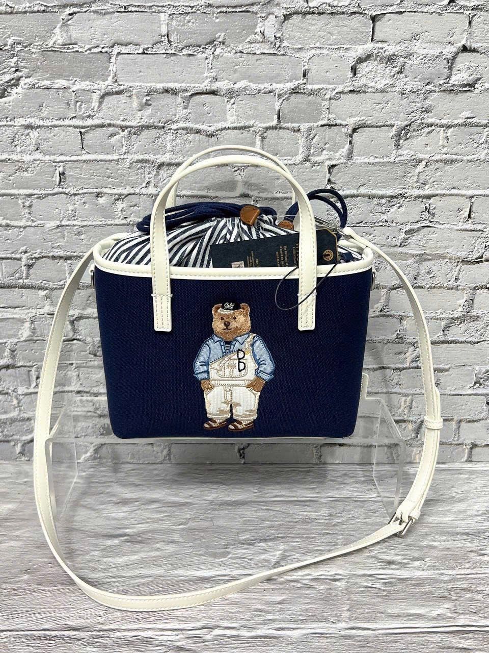 Túi Tote WHOAU Canva Màu Xanh Navy – Bear Mon Auth