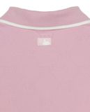  Áo Polo MLB Women`S Dia MONOGRAM Tonal Jacquard Polo T Shirts NEW YORK YANKEES From Nữ 3FPQM0353-50PKM Màu Hồng 