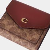  Ví Gập Coach Colorblock Coated Canvas Signature Wyn Small Wallet C2329 Màu Nâu Logo 