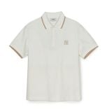  Áo Polo MLB Dia MONOGRAM Tonal Jarcquard Polo T Shirts NEW YORK YANKEES 3APQM0253-50IVS Màu Trắng 