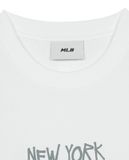  Áo Phông MLB Basic Big Logo Mega Over Fit T Shirts NEW YORK YANKEES  3ATSB0553-50WHS Màu Trắng 