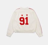  Áo khoác len BADBLOOD Billy Knit Track Zip-up Màu Kem 