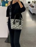  Túi Tote Marc Jacobs 4S4HTT006H02 Satchel Chữ Đen Trắng 