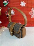  Túi Đeo Vai Michael Kors MK Colby Extra-Small Empire Monogram Shoulder Bag Màu Nâu Logo 