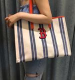  Túi Tote MLB Ethnic Stripe Tote Bag Boston Red Sox L.Navy 3AORL0323-43NYL 