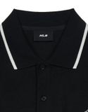  Áo Polo MLB Dia MONOGRAM Tonal Jarcquard Polo T Shirts NEW YORK YANKEES  3APQM0253-50BKS Màu Đen 
