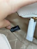  Túi Tote Michael Kors MK Jet Set Travel Extra-Small Saffiano Leather Top-Zip Tote Bag Màu Trắng Kem 