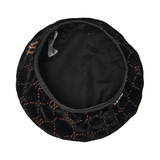  Mũ Nồi MLB Diamond Monogram Velvet Beret 3ACBVG016-50BKS Màu Đen 