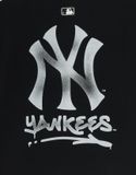  Áo Phông Tay Dài MLB Basic Mega Logo Loose Fit Long Sleeve T Shirts NEW YORK YANKEES 3ATSB0351-50BKS Màu Đen 