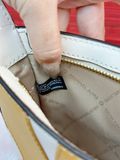  Túi Đeo Vai Michael Kors MK Lyra Small Color-Block Pochette Màu Trắng Phối Vàng 