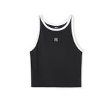  Áo Ba Lỗ MLB Women`S Basic Small Logo Ringer Crop Sleeveless NEW YORK YANKEES 3FTKB0443-50BKS 