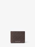  Ví Nam Michael Kors MK Men Cooper Billfold with Passcase Màu Nâu Logo 