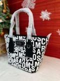  Túi Tote Marc Jacobs 4S4HTT006H02 Satchel Chữ Đen Trắng 