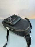  Balo MARC JACOBS Logo Plate Leather Backpack Size M Màu Đen 