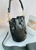  Túi Bucket Marc Jacobs Leather Bucket Bag in Black 