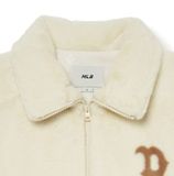  Áo Khoác Lông MLB Ecofur Varsity Jacket CLE Màu Trắng 3AFDVO236 