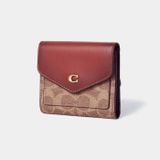  Ví Gập Coach Colorblock Coated Canvas Signature Wyn Small Wallet C2329 Màu Nâu Logo 