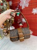  Túi Đeo Vai Michael Kors MK Colby Extra-Small Empire Monogram Shoulder Bag Màu Nâu Logo 