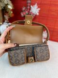  Túi Đeo Vai Michael Kors MK Colby Extra-Small Empire Monogram Shoulder Bag Màu Nâu Logo 