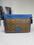  Túi Đeo Chéo Coach District Crossbody In Colorblock Signature Canvas Màu Xanh Phối Logo CH076 