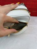  Túi Đeo Chéo Michael Kors MK Jet Set Medium Leather Crossbody Bag with Case for Apple Airpods Pro Màu Trắng 