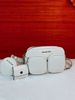 Túi Đeo Chéo Michael Kors MK Jet Set Medium Leather Crossbody Bag with Case for Apple Airpods Pro Màu Trắng