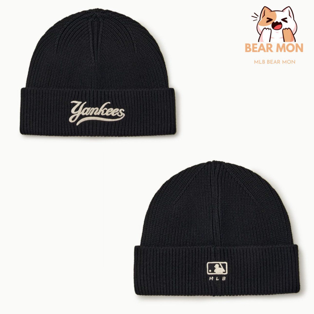 Mũ Len MLB Varsity Curlsive Mid Beanie NEW YORK YANKEES